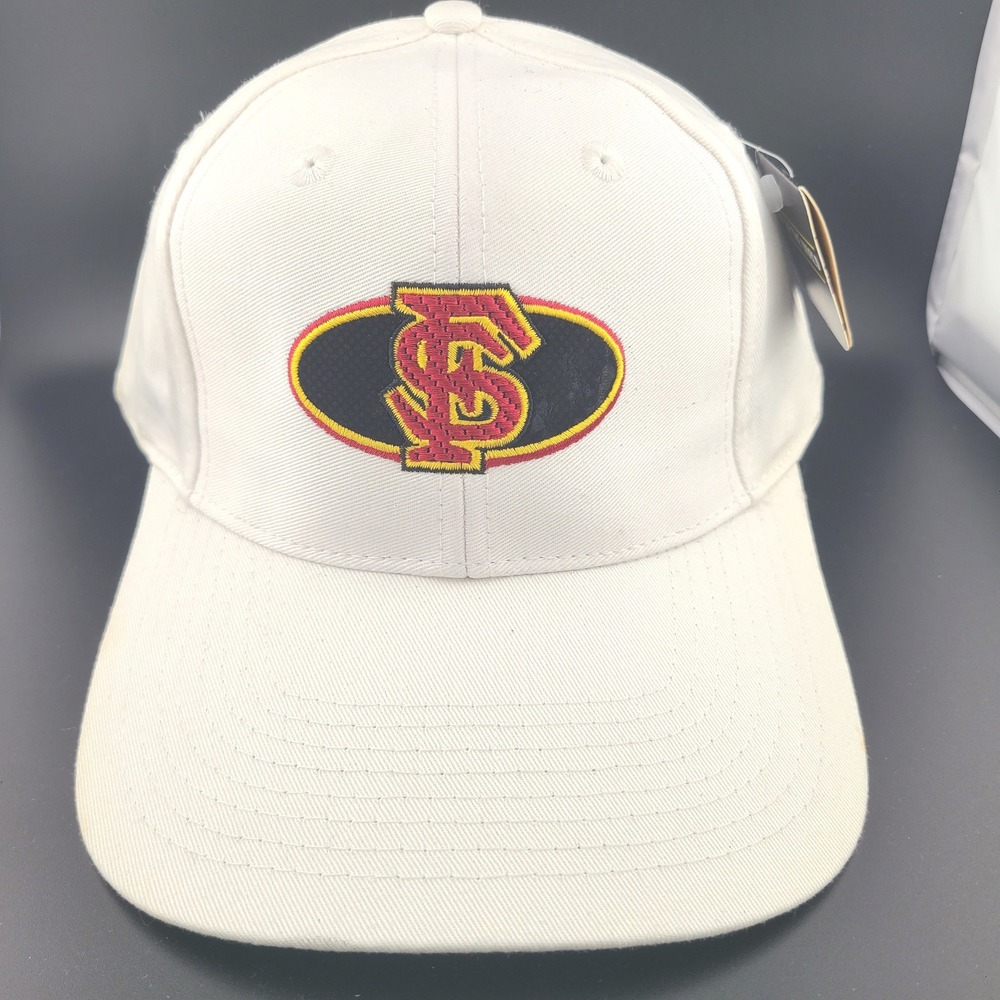 Vintage 90s Top of the World Florida State Seminoles Cap Mens White Snapback Hat